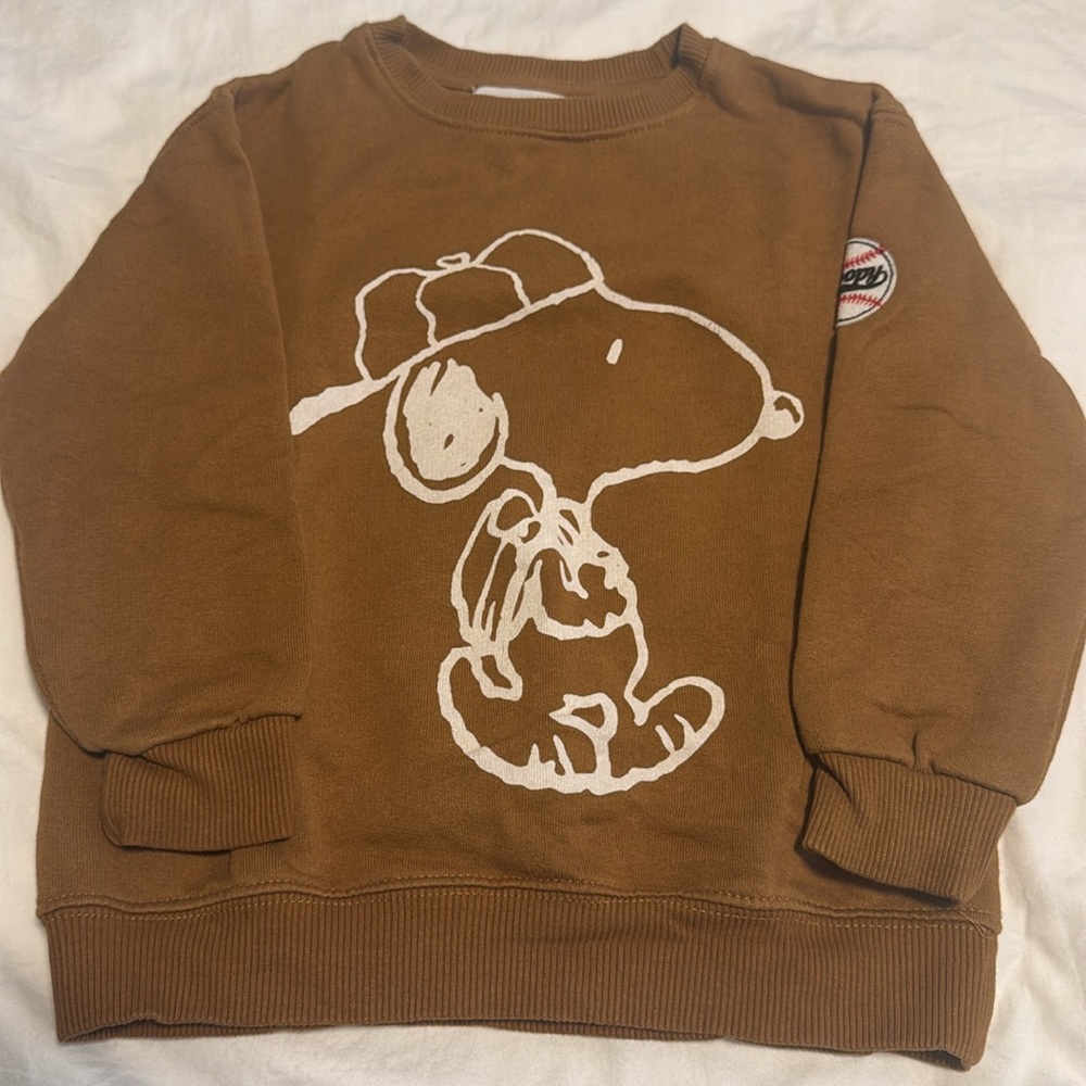 Zara Kids Snoopy Peanuts Crew Neck Sweatshirt Size 6